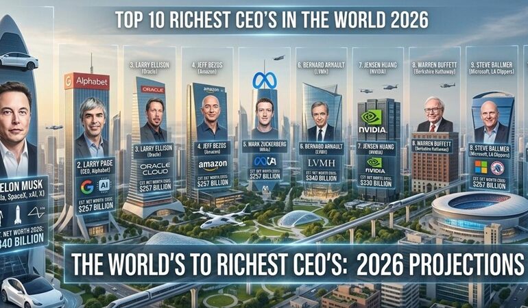 World’s Most Powerful CEOs 2026 and Their Massive Net Worth