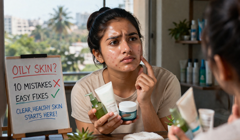 10 Common Skincare Mistakes for Oily Skin in India and Easy Fixes