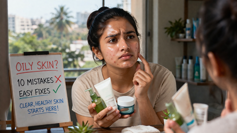 10 Common Skincare Mistakes for Oily Skin in India and Easy Fixes