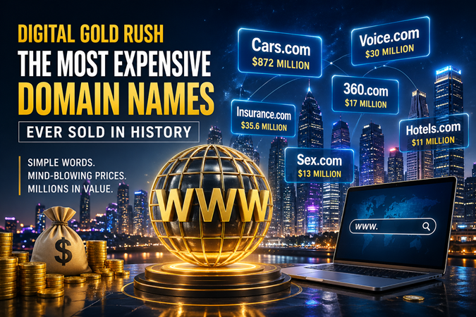 Digital Gold Rush: The Most Expensive Domain Names Ever Sold in History