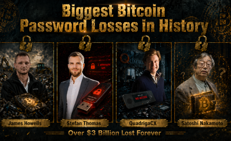 Biggest recorded losses till date due to Bitcoin password loss