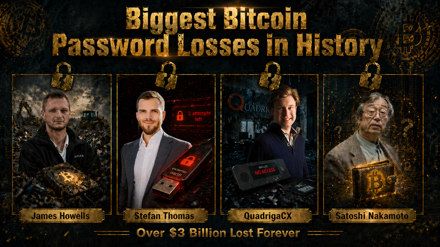 Biggest recorded losses till date due to Bitcoin password loss