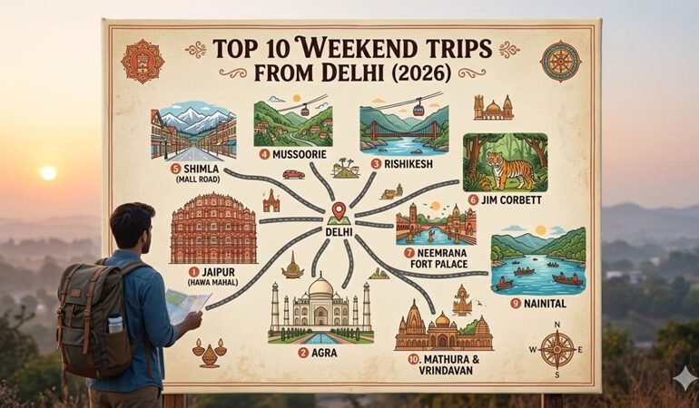 Top 10 Weekend Trips from Delhi (2026) You Can’t Miss