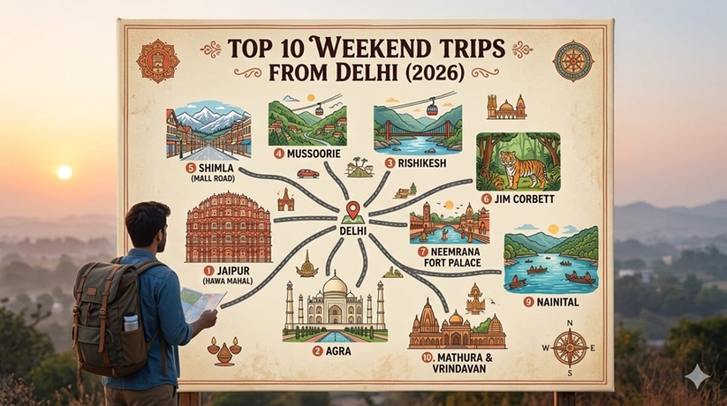 Top 10 Weekend Trips from Delhi (2026) You Can’t Miss