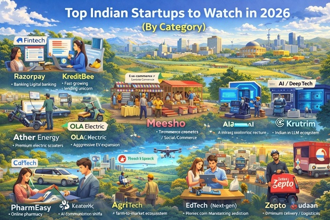 Top 10 Indian Startups to Watch in 2026 by Category That Will Dominate the Future