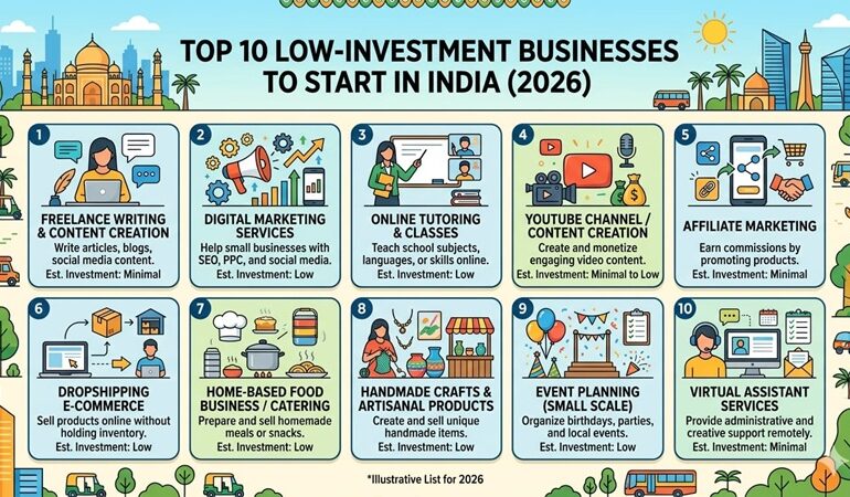10 Best Low Cost Businesses to Start in India in 2026 That Make Money