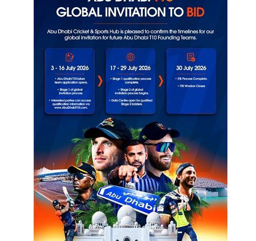 GLOBAL TEAM INVITATION-TO-BID OPENS ON 3 JULY AS ABU DHABI T10 FRANCHISE PROCUREMENT ENTERS LANDMARK PHASE